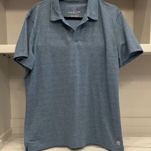 Marine Layer Men's med/large Heathered Blue Polo. Like new
